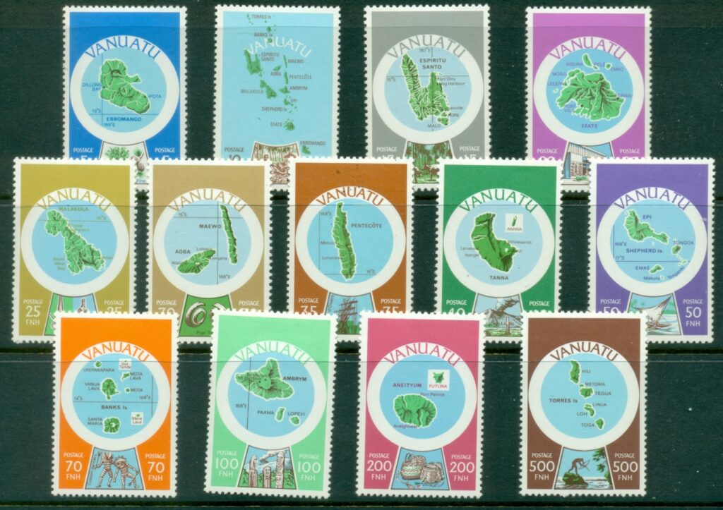 Vanuatu-1980-Pictorials-island-Maps-MLH