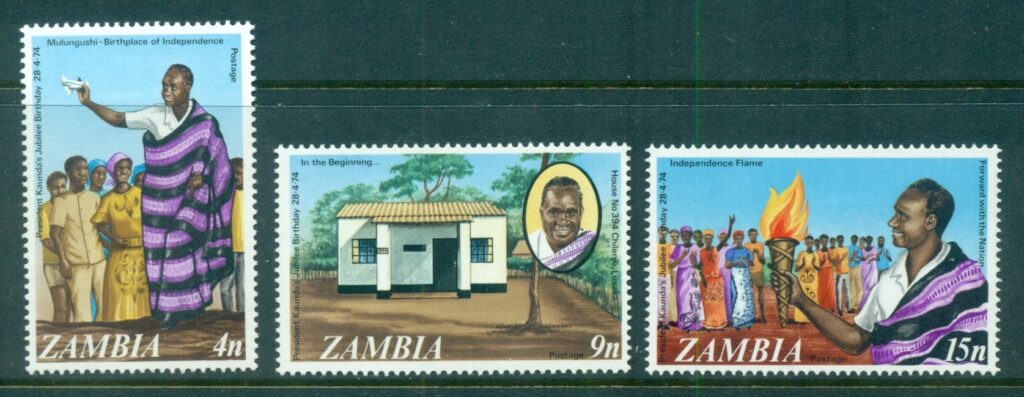 Zambia-1974-Kenneth-Kaunda-50th-Birthday-MLH