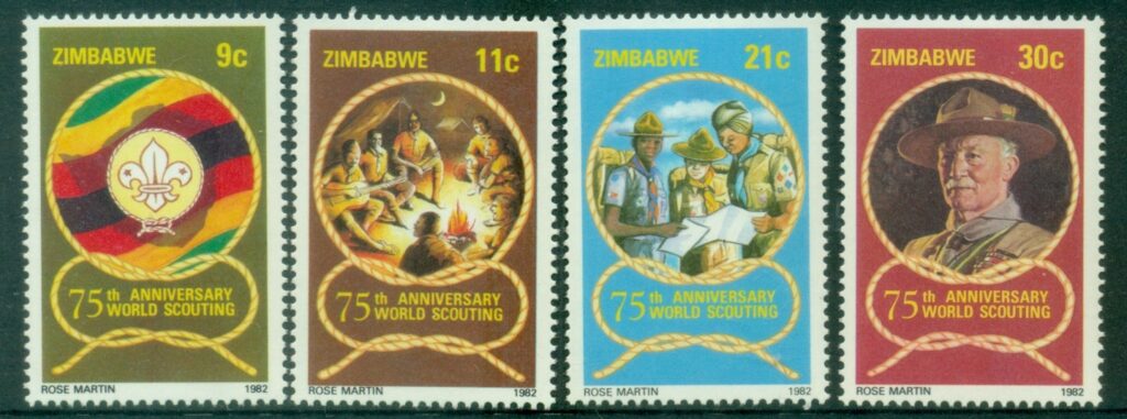 Zimbabwe-1982-The-75th-Anniversary-of-Boy-Scout-Movement-MUH